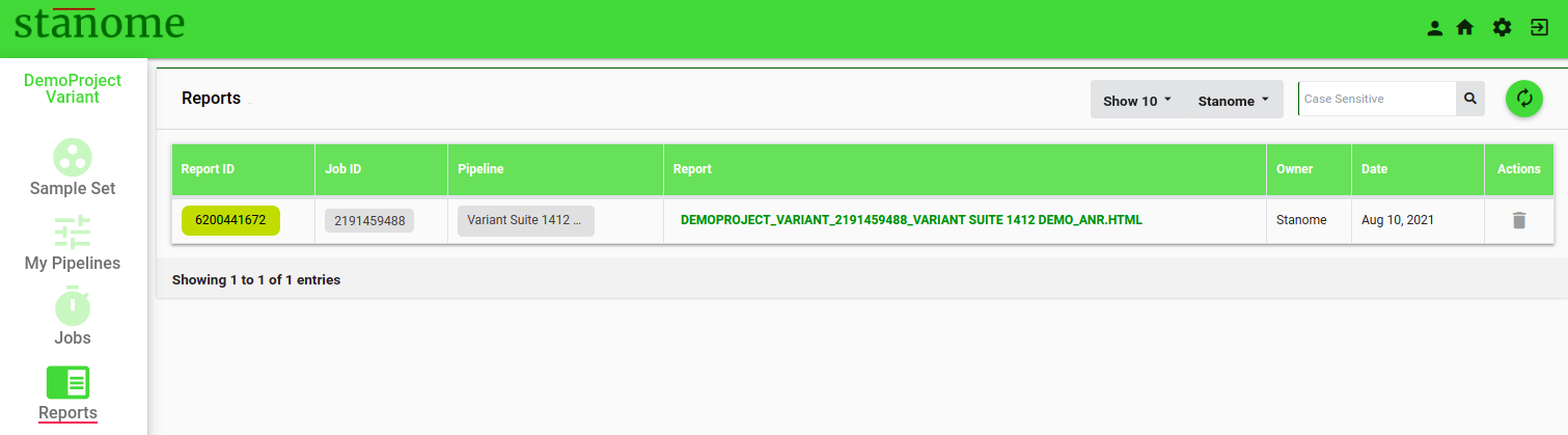 Fig. 1. Reports Window
